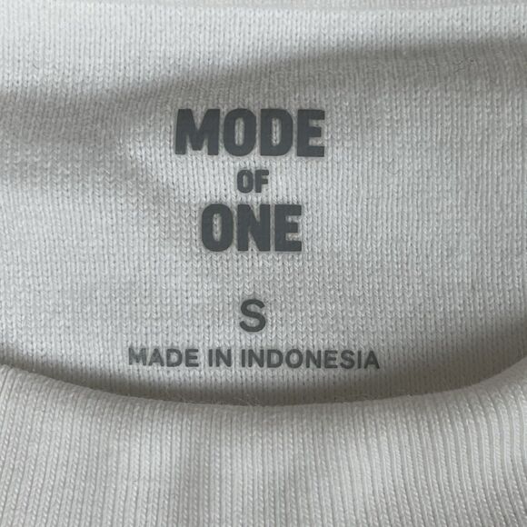 Mode of One Relaxed Fit Pocket T-Shirt Men’s Sm White Baggy Single Stitch Crew - Picture 5 of 16